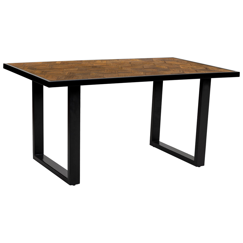 Mesa de comedor parquetado de madera de mango/dm 160x90x76