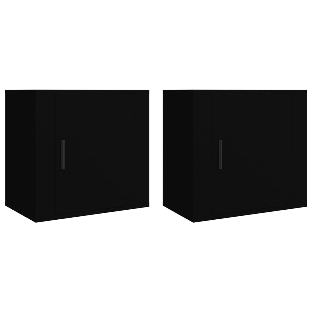 Casa lúmina - set de 2 mesita de noche negro madeira 50 x 30 x 47 cm
