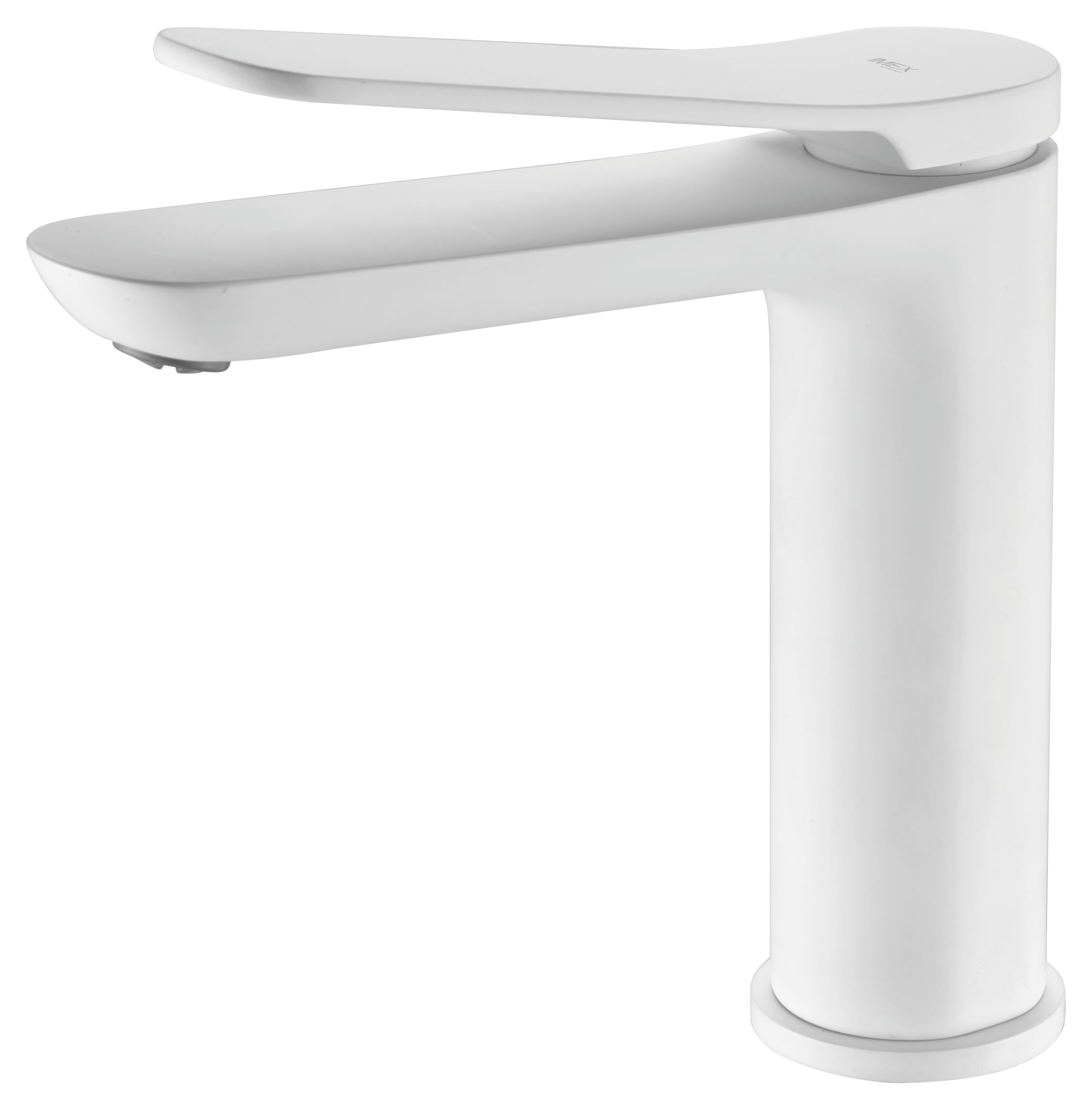 Imex - grifo monomando lavabo caño bajo blanco serie dinamarca
