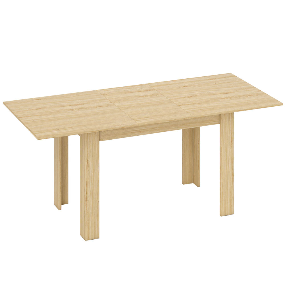 Mesa comedor extensible 180x90x75 cm mdf color marrón Homcom