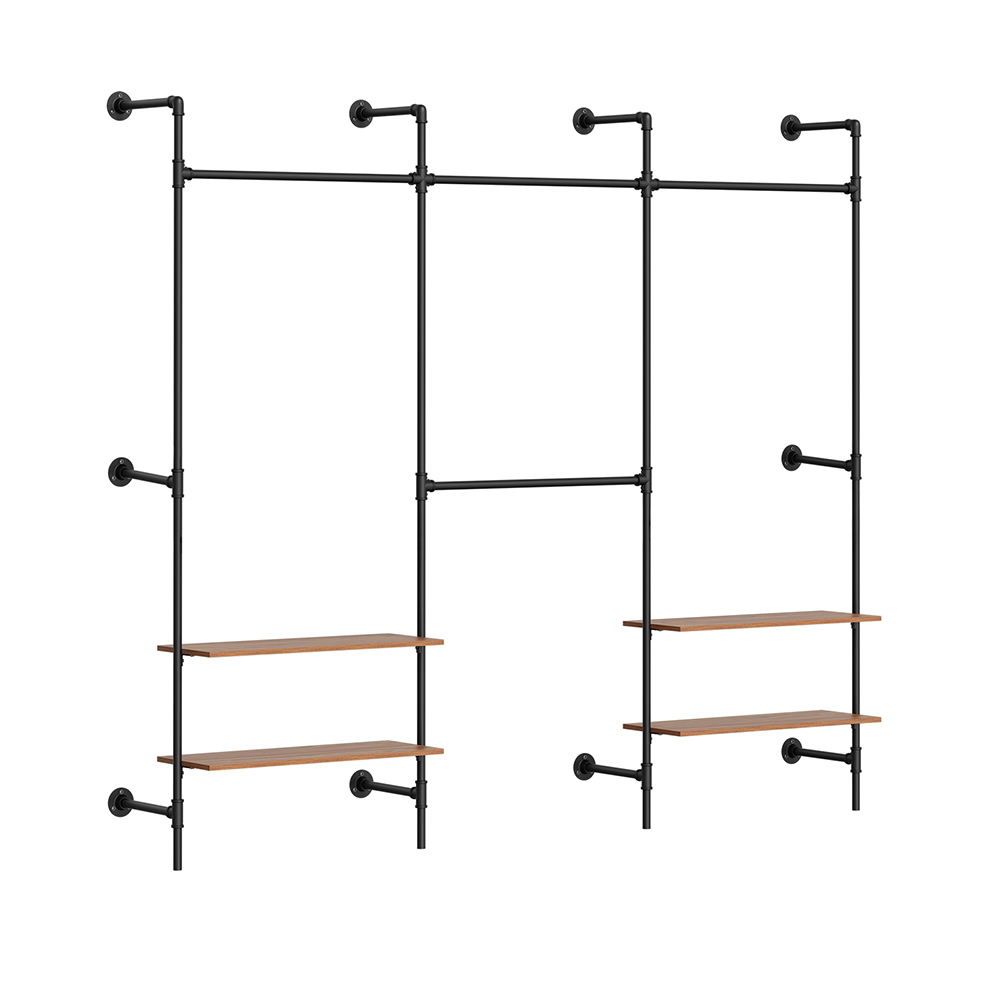 Sobuy perchero de pared industrial negro