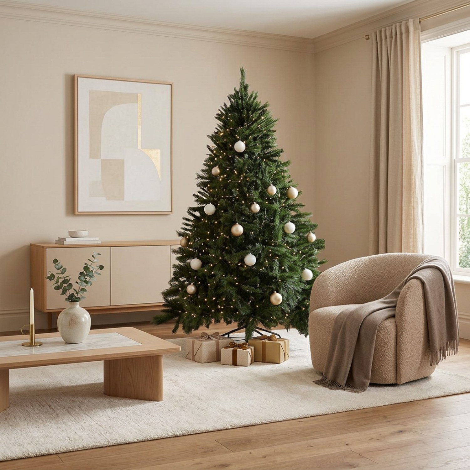 Árbol navidad greenluxe artificial 180 cm verde | naturing monde | interior