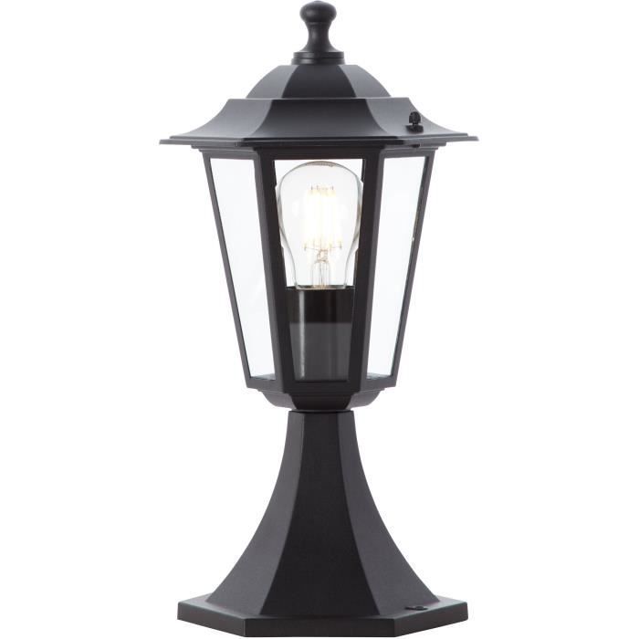 Aplique exterior - brilliant - carleen - metal/vidrio - negro - ip44