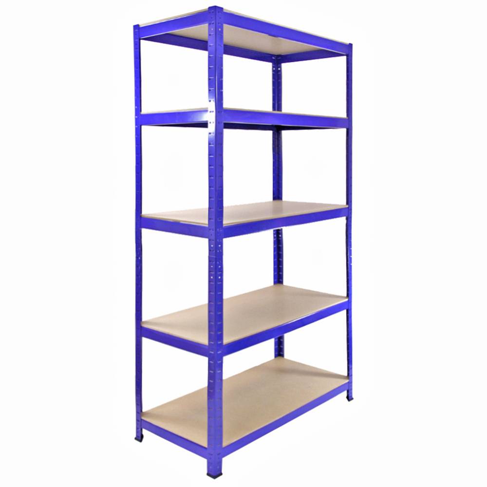 10 estanterías acero inoxidable sin tornillos azules 90cm de ancho t-rax