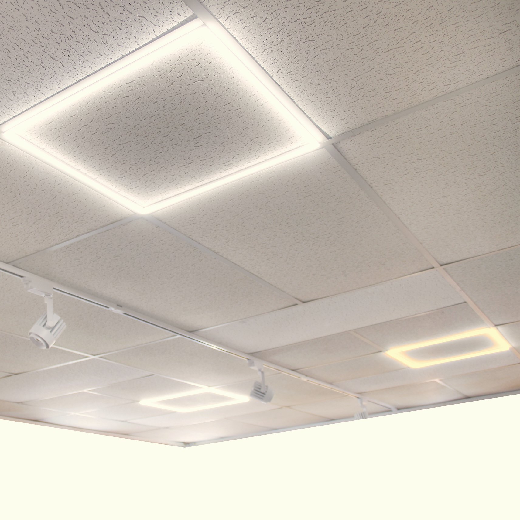 2x marco luminoso LED 60x60cm 48w 4800lm luz blanca neutra, falso techo
