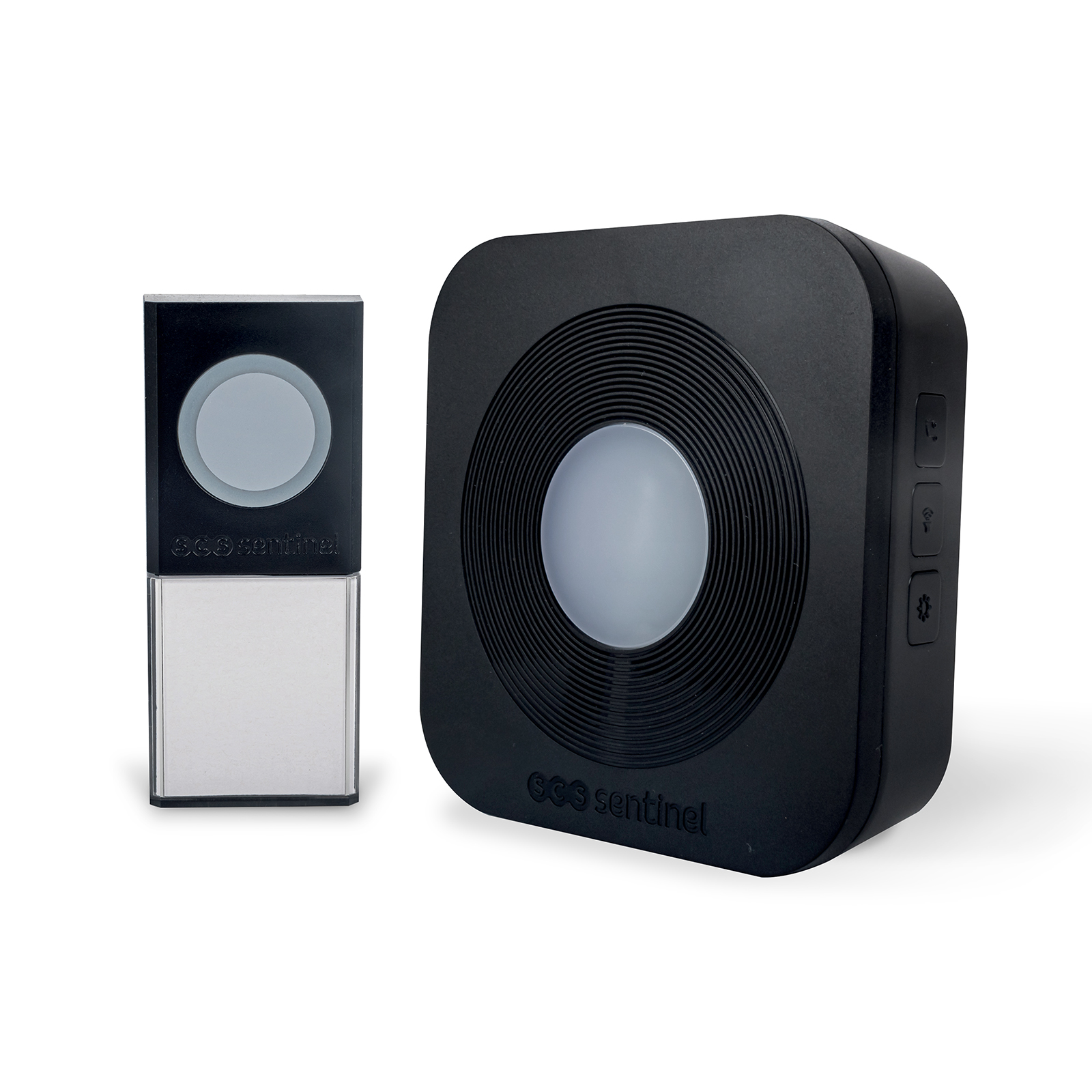Scs sentinel - timbre sin cable 200m en campo libre - simplybell negro