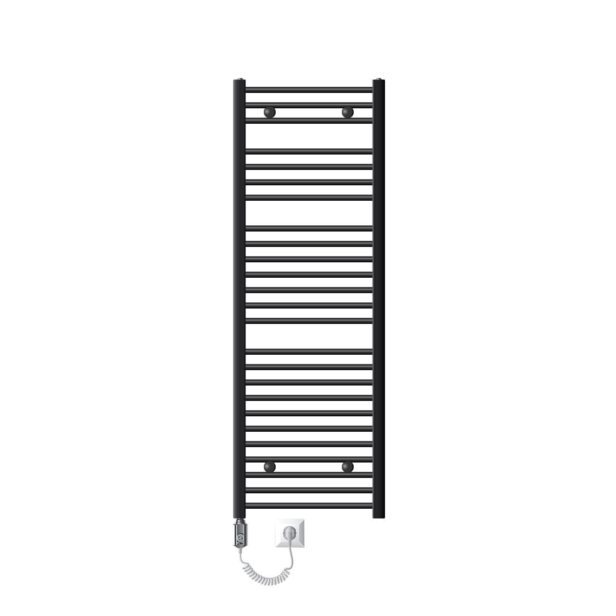 Radiador eléctrico de baño 1200w 500x1500 mm antracita