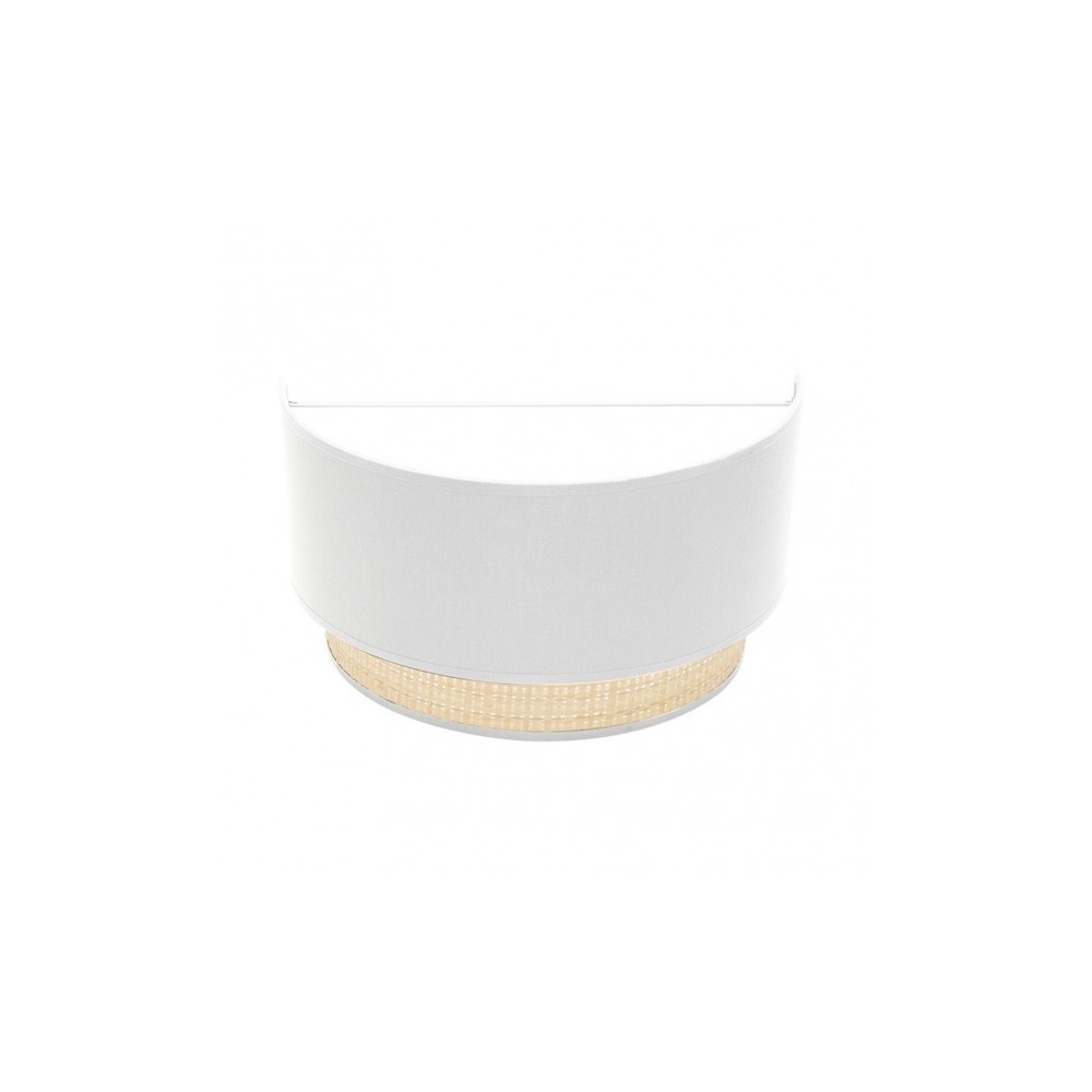 Aplique kandy 1xE27 natural/blanco 17x30x15 cm