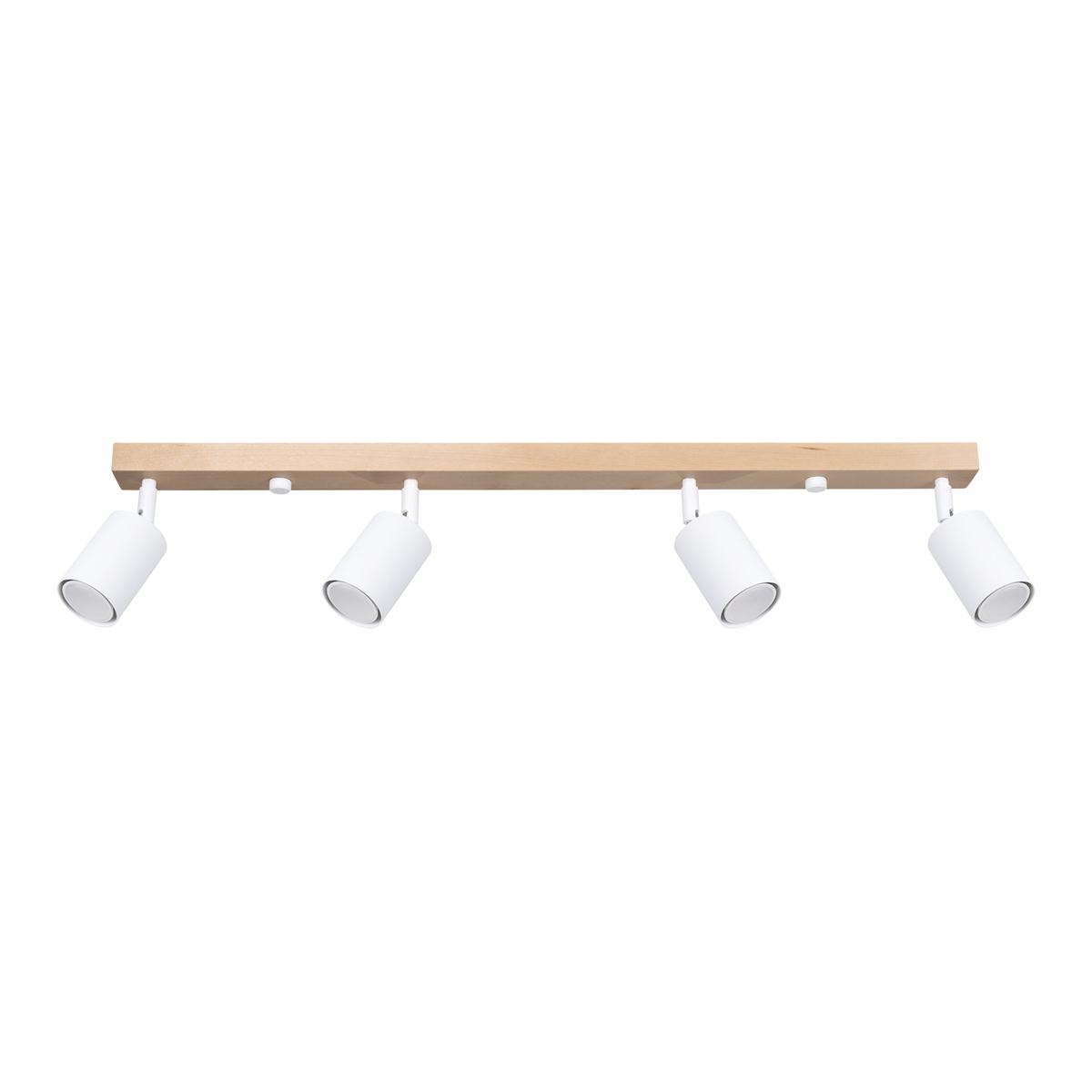 Lámpara de techo verdo 4 madera blanca acero/madera 96x17.5x65cm