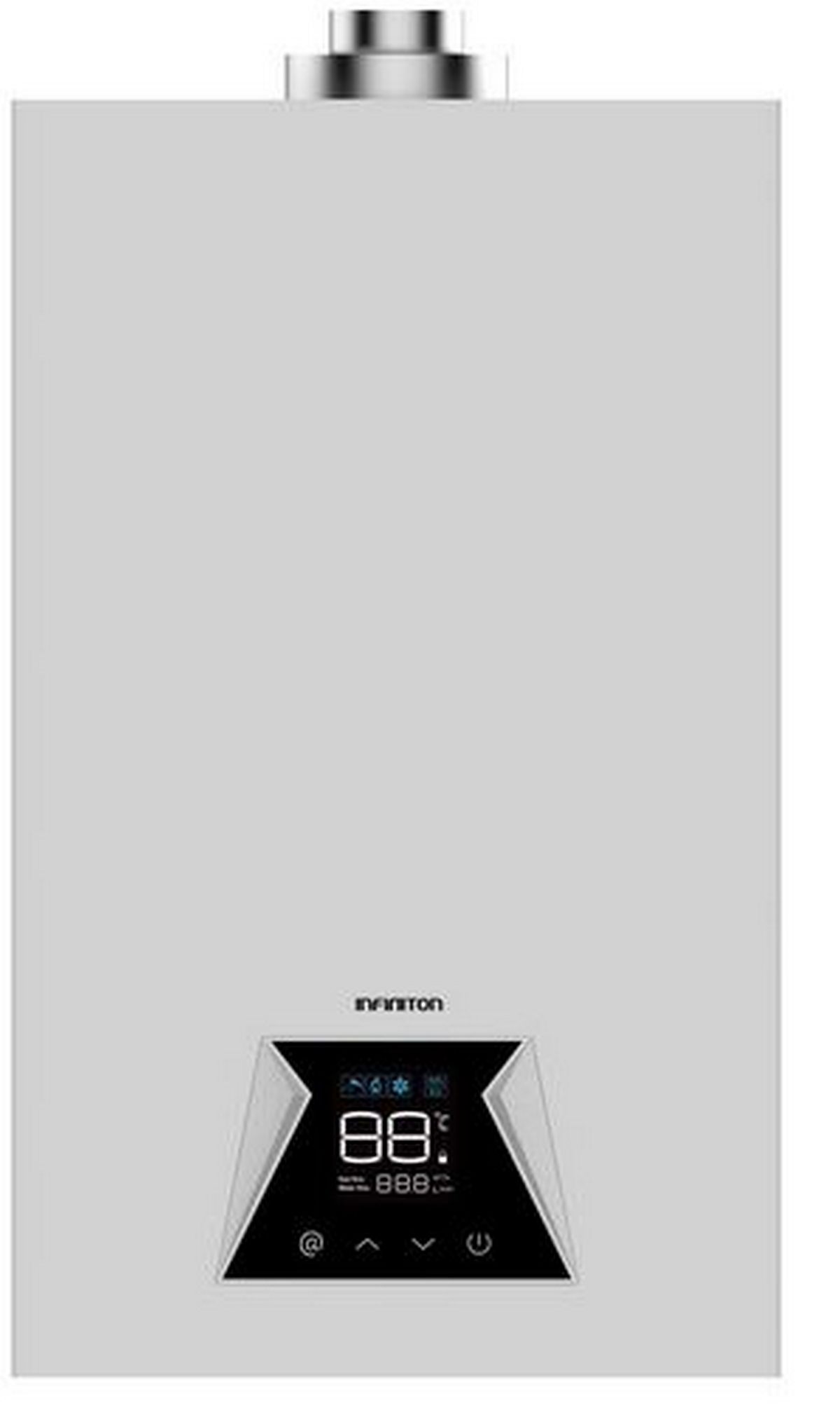 Calentador de agua por gas infiniton gwn-12ng 12l blanco display LED