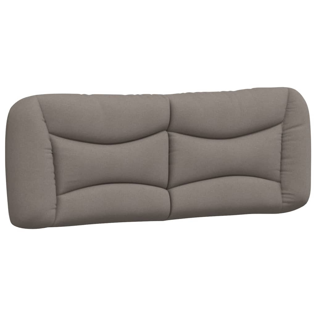 vidaXL cabecero de cama acolchado tela gris taupé 140 cm