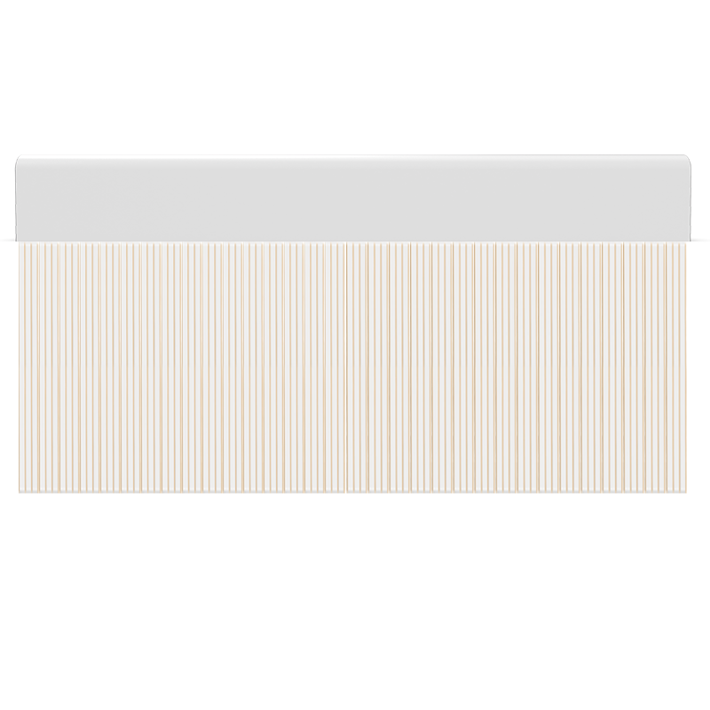Cortina para puertas de PVC stripe transparente con beige / 90 x 210