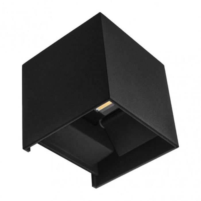 Aplique de pared segmento - fabrilamp - negro - aluminio - ip65