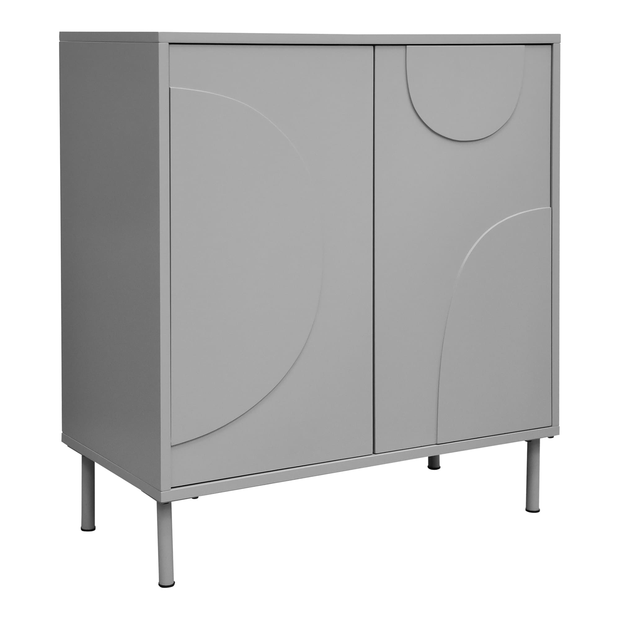 Aparador holea con 2 puertas mdf 75x70x34 cm - gris [en.casa]