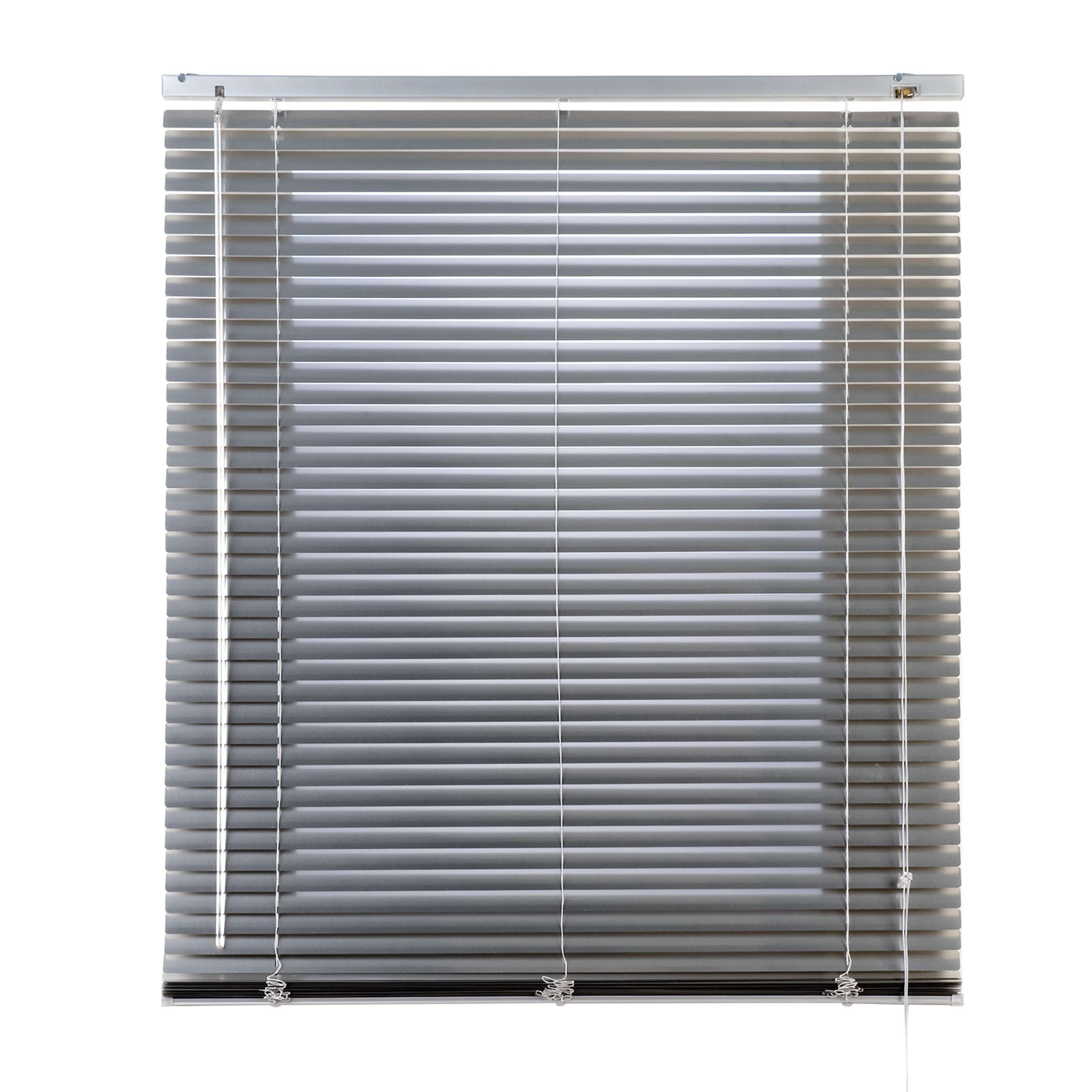 Storesdeco|persianas venecianas de aluminio con cordón plata 90x250