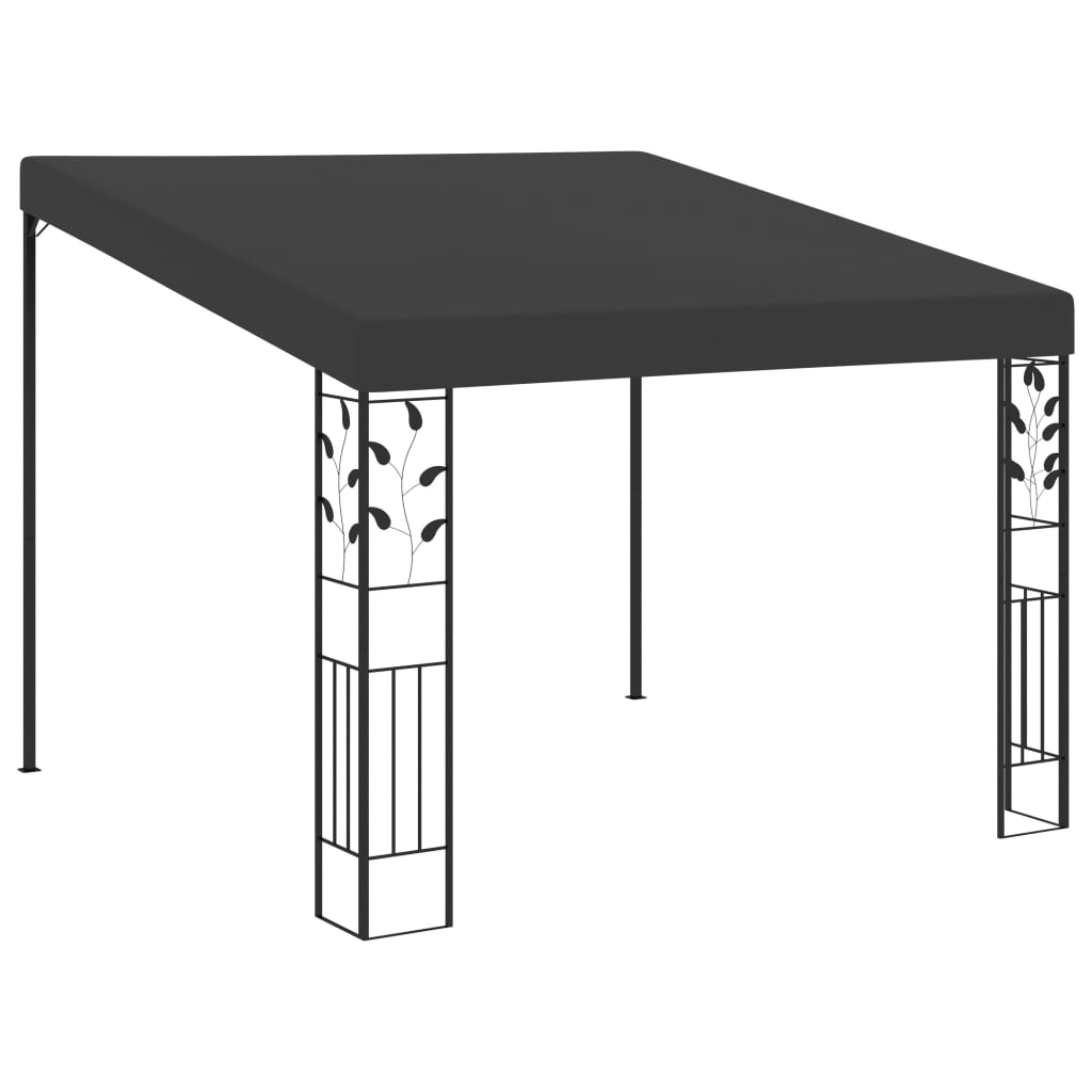 vidaXL cenador con montaje en la pared antracita 3x3x2,5 m