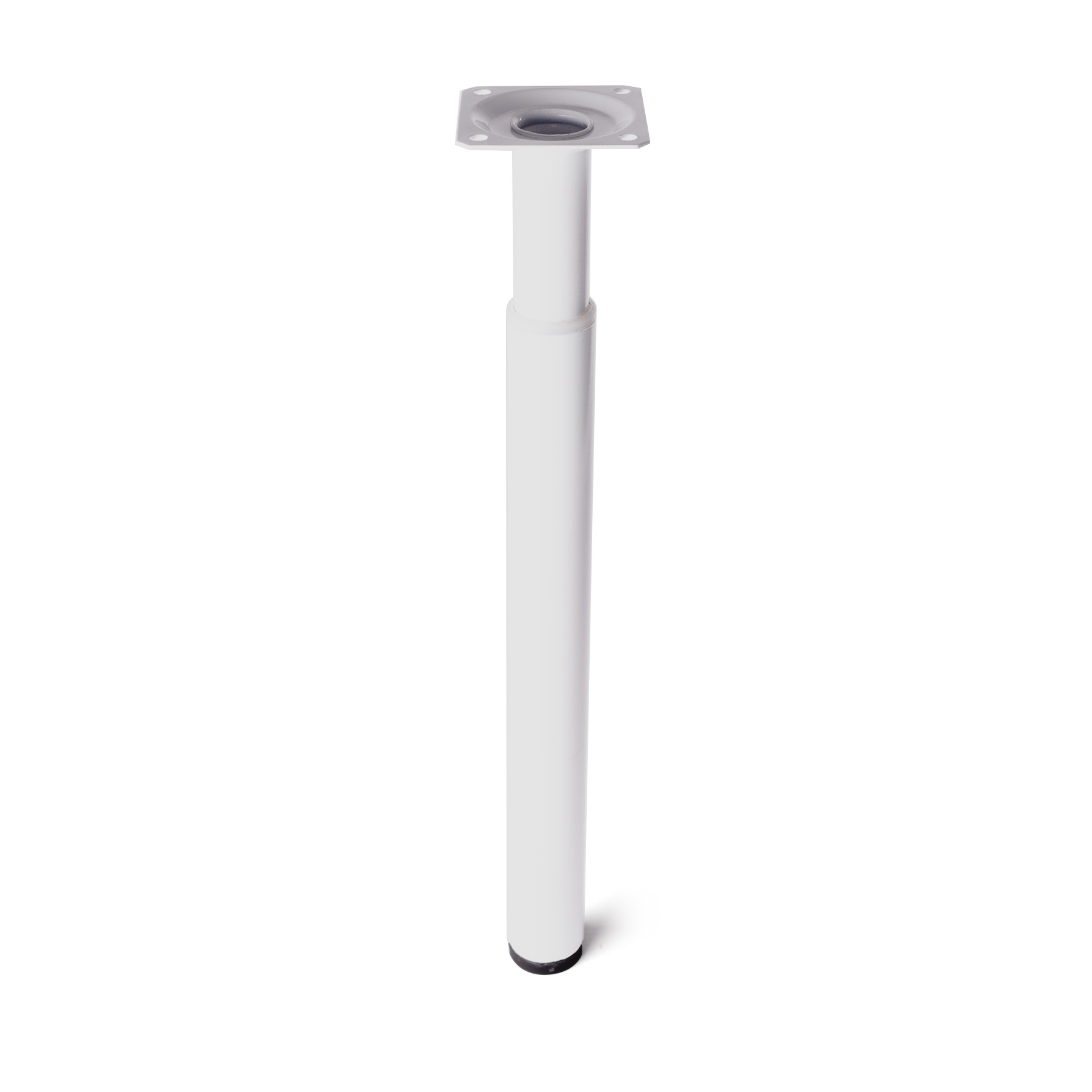 Pata para mueble rei 401e | 30x30x300 mm | blanco | acero
