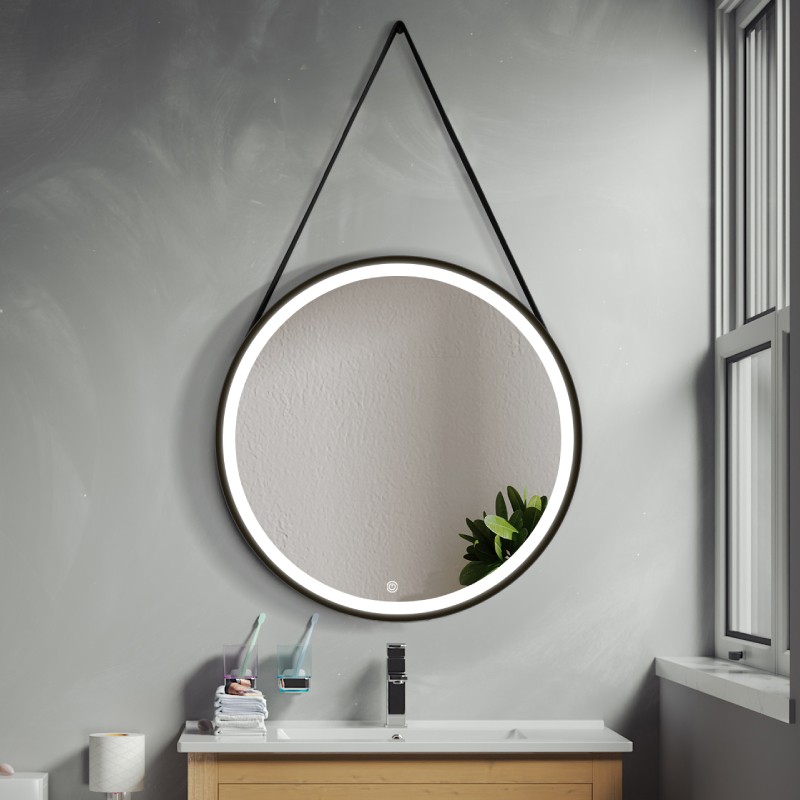 Espejo baño cloe 70 cm LED fría con cuerda regulable