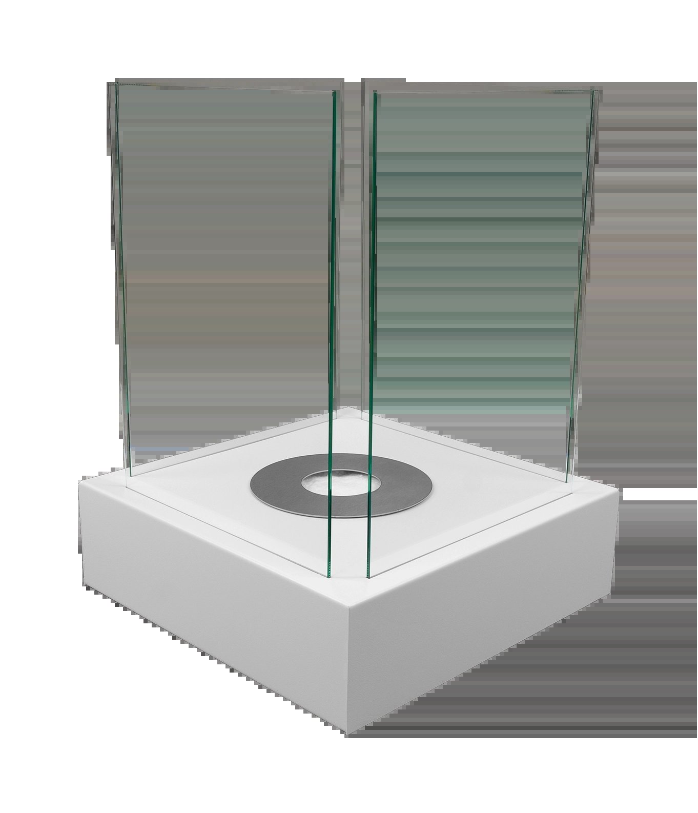 Chimenea bioetanol sunset garden blanca con cristal