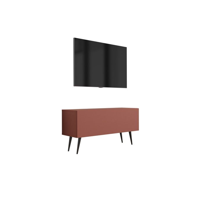 Mueble tv moderno - rojo ladrillo - panel 16 mm - 100 x 52 x 32 cm