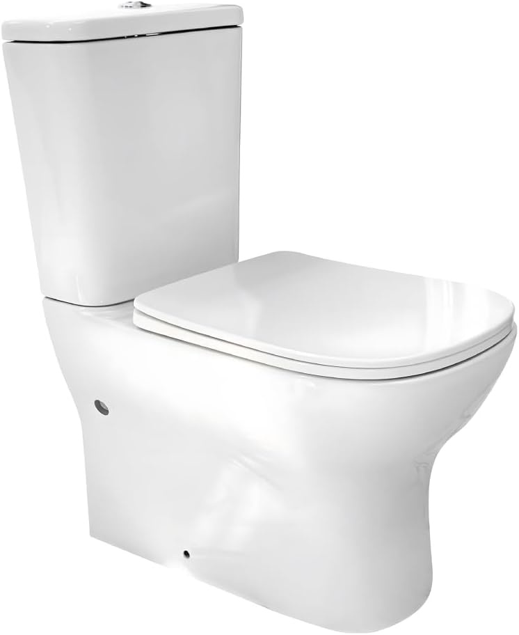 Inodoro completo adosado a pared taza rimless tapa amortiguada de uf s dual