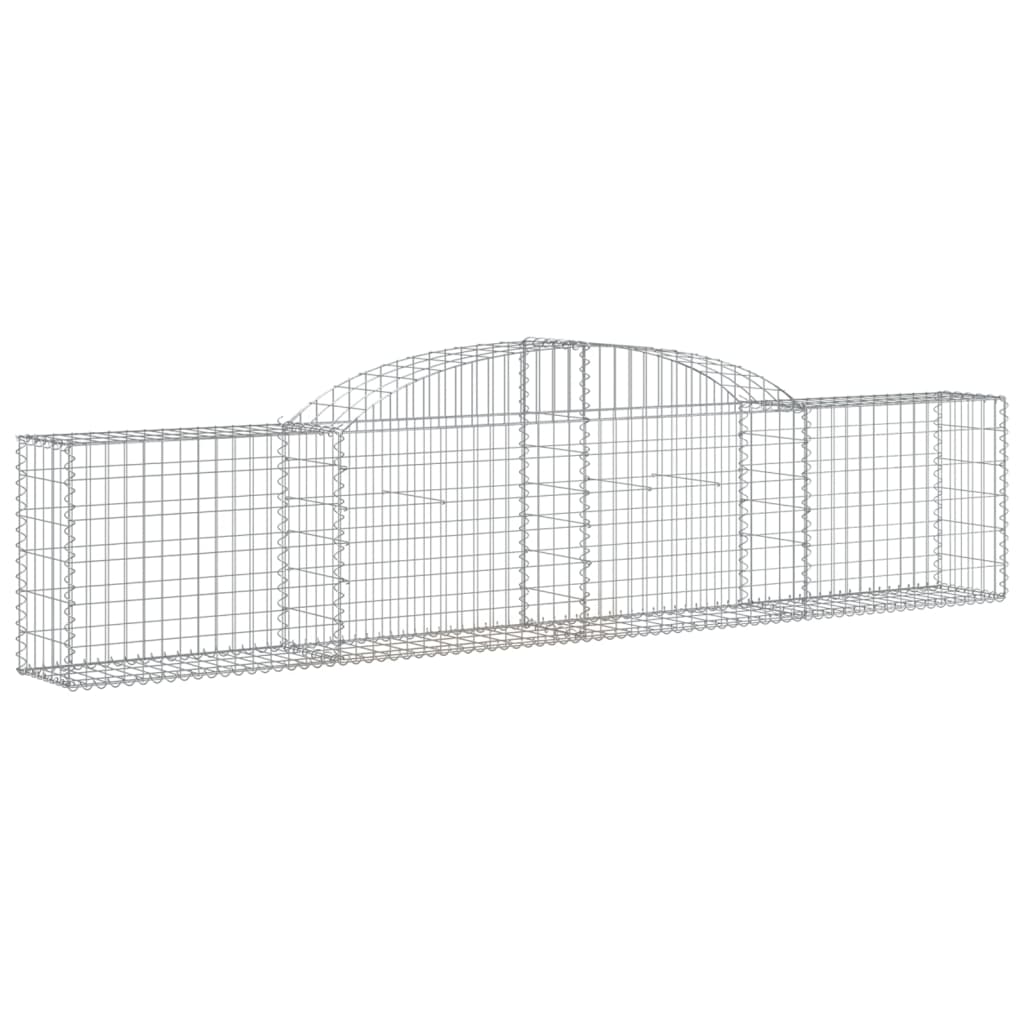 vidaXL cestas de gaviones 6 uds forma de arco hierro 300x30x60/80 cm