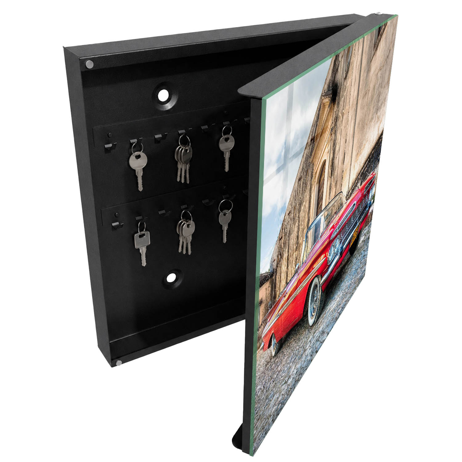 Armario de llaves 30x30x5 coche retro, apertura derecha tulup