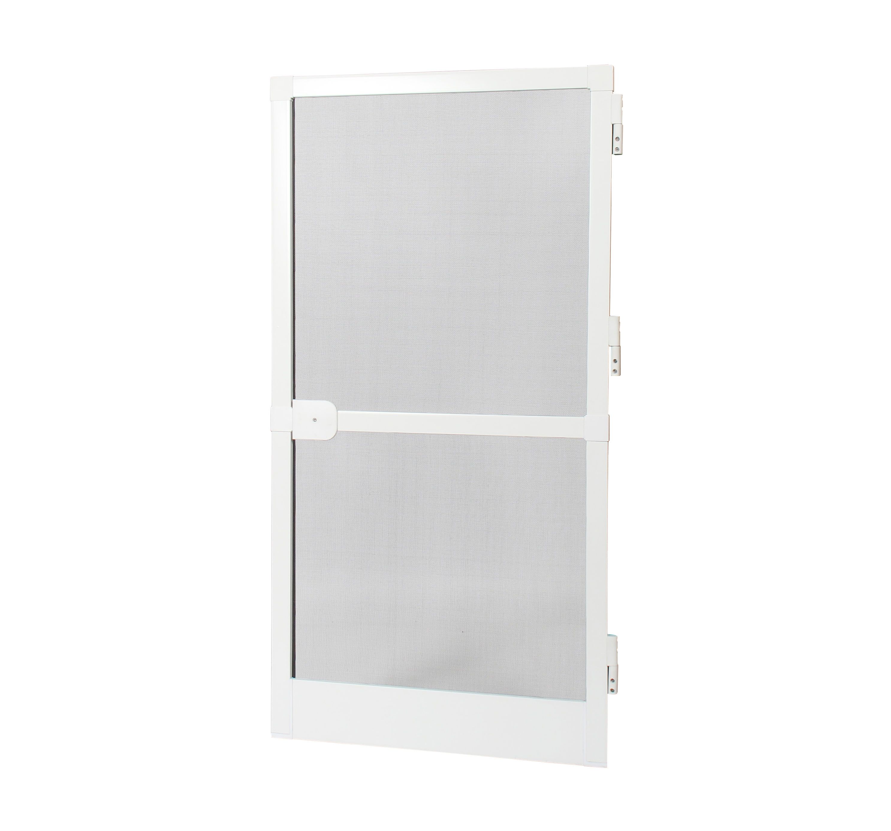 Mosquitera abatible para puerta recortable 100x215 cm - aluminio blanco