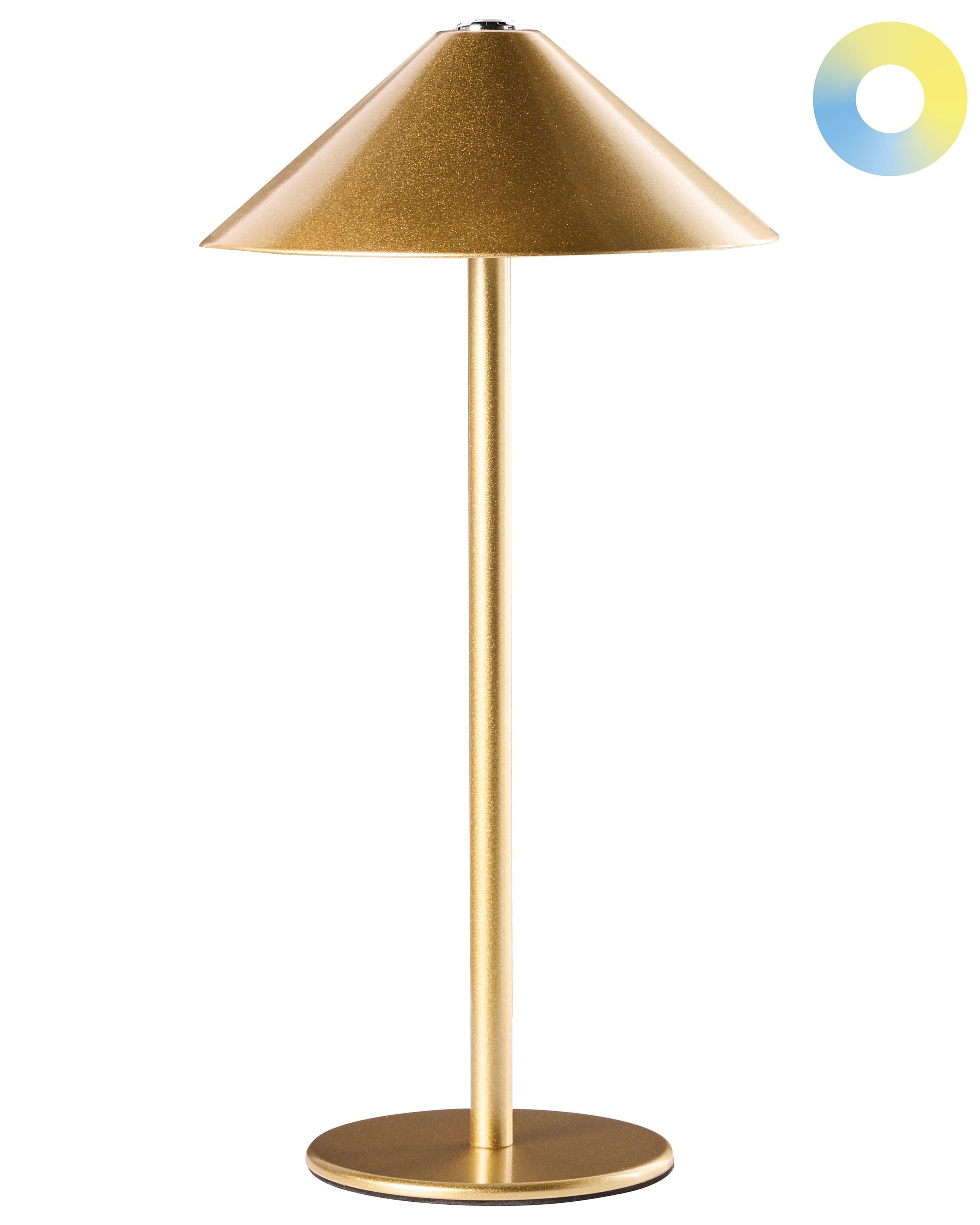 Lámpara de mesa exterior dorado modjo