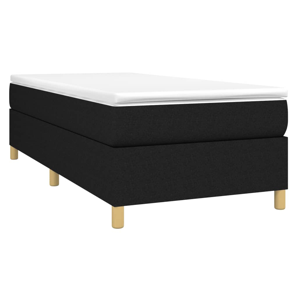 vidaXL estructura de cama con somier tela negro 80x200 cm