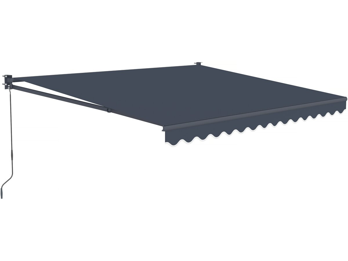 Toldo retráctil de aluminio "ombra 3" de 2,5 x 3 m - gris antracita