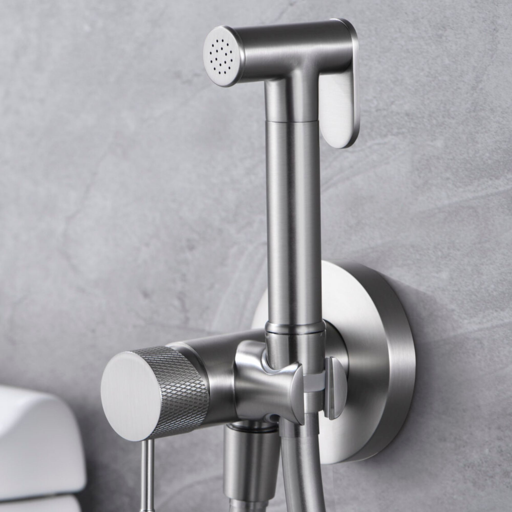 Imex - grifo bidé empotrado wc níquel serie line