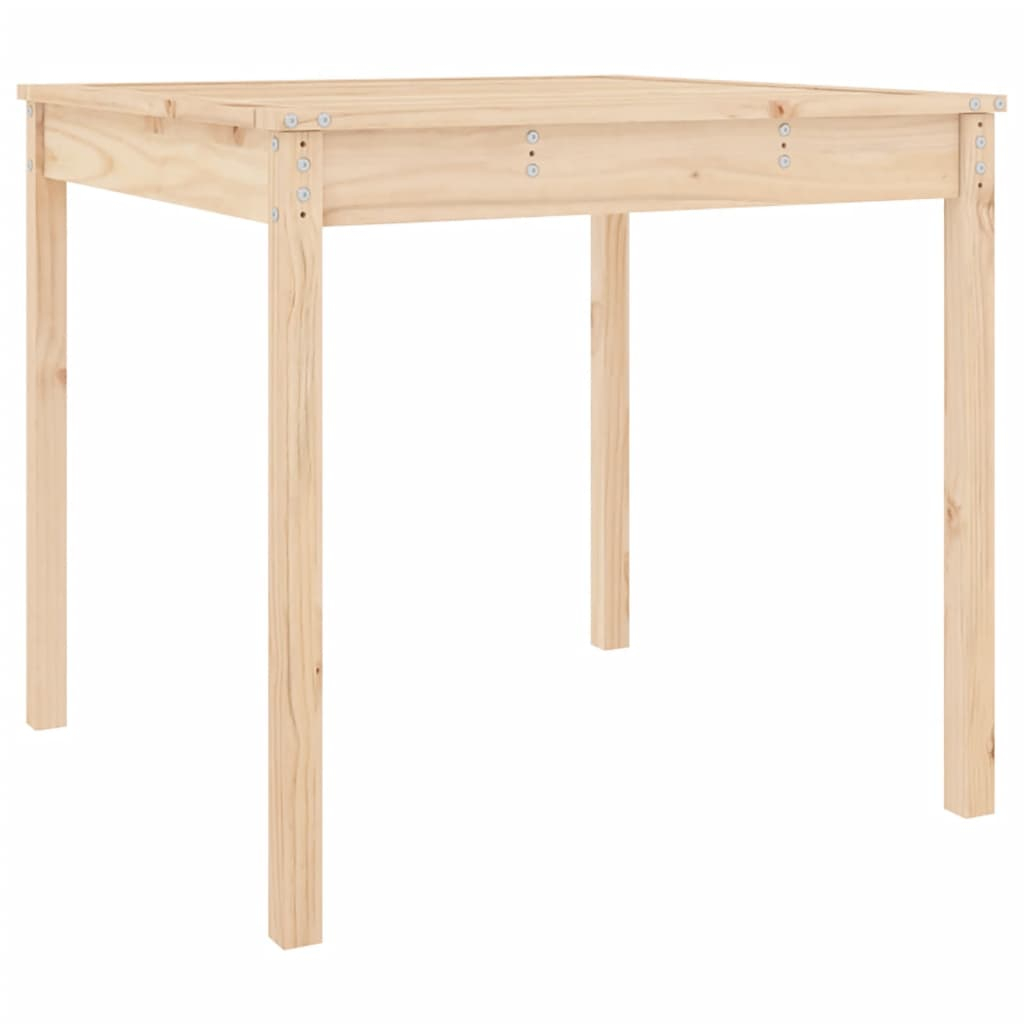 vidaXL mesa de jardín madera maciza de pino 82,5x82,5x76 cm