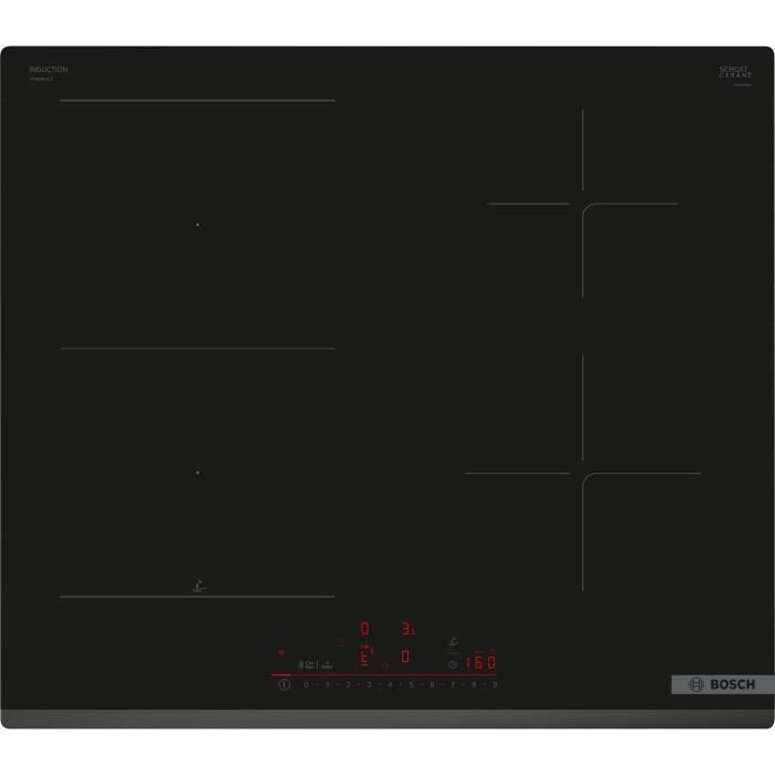 Inducción de mesa 60cm - Bosch ser6 - pvs63khc1e negro - 4 zonas - home con