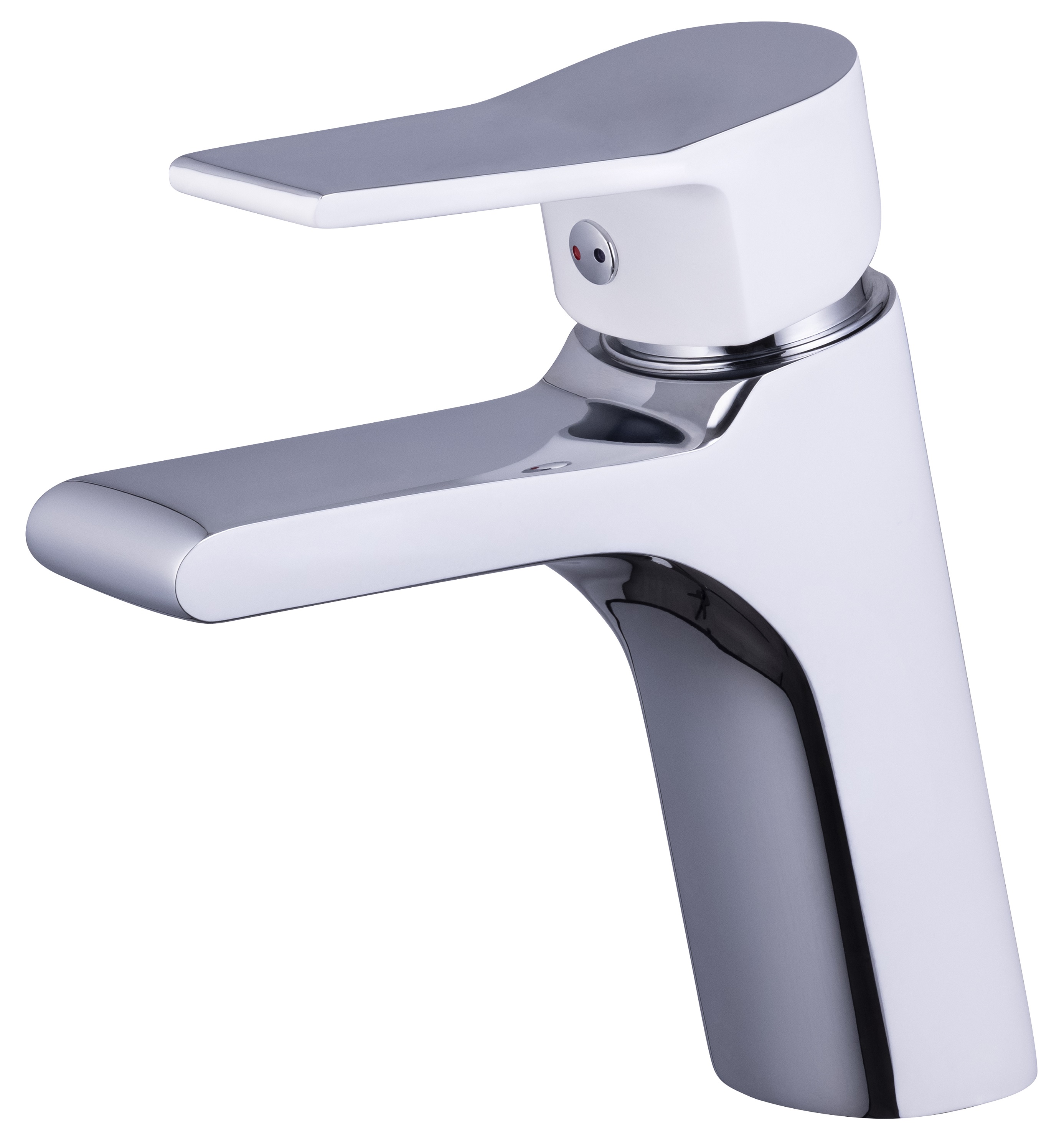 Grifo para lavabo cromado/blanco eos .