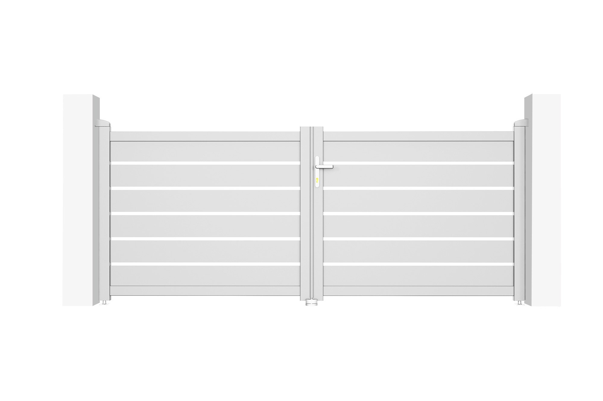 Pack puerta batiente automática blanca vogel 3m h.120cm + motor tanker b250