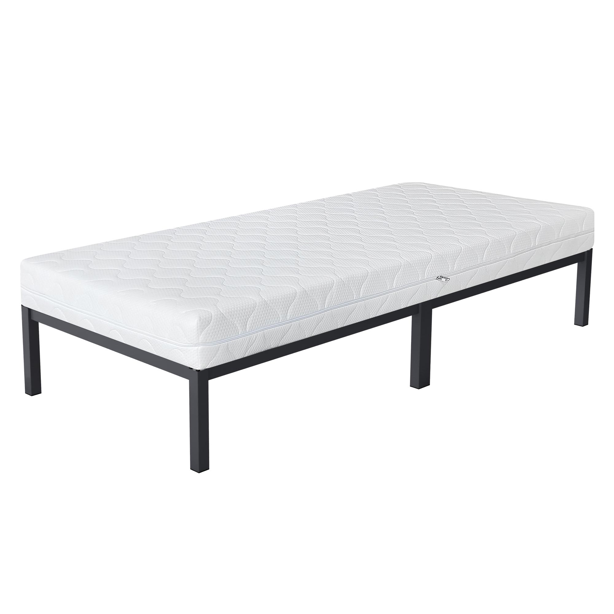 Cama de estructura metalica 90x200cm con colchón de espuma fría 16cm
