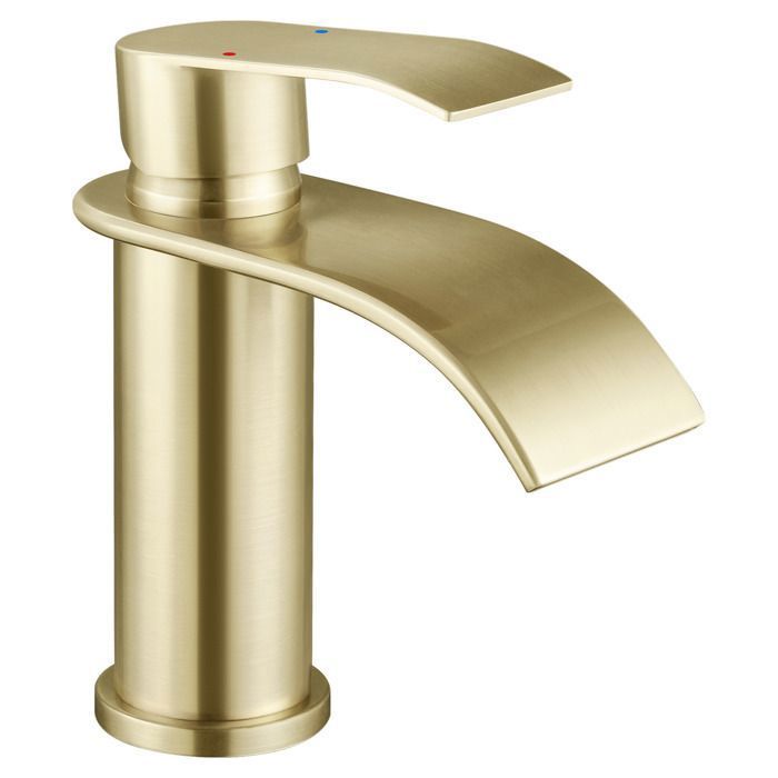 Grifo de lavabo cascada - cecipa max - dorado - acero inoxidable - diseño e