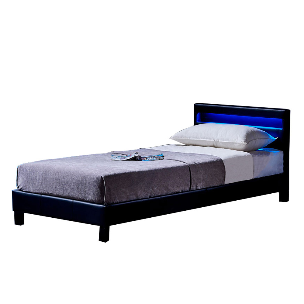 Cama LED astro con colchón - 90 x 200 cm negro