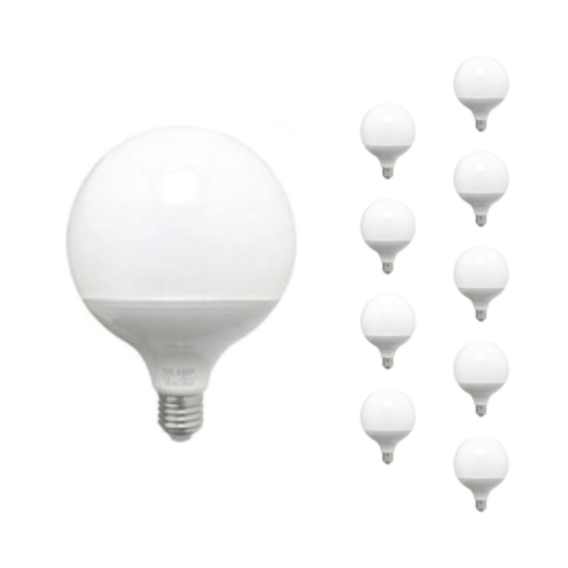 Bombilla LED E27 18w 220v g95 300° (pack de 10) - blanco frío 600