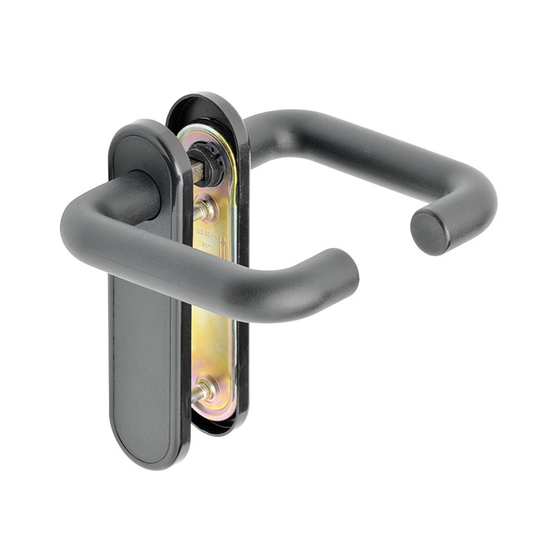 Juego manilla recuperable nylon puertas cortafuego rf manilla/manilla