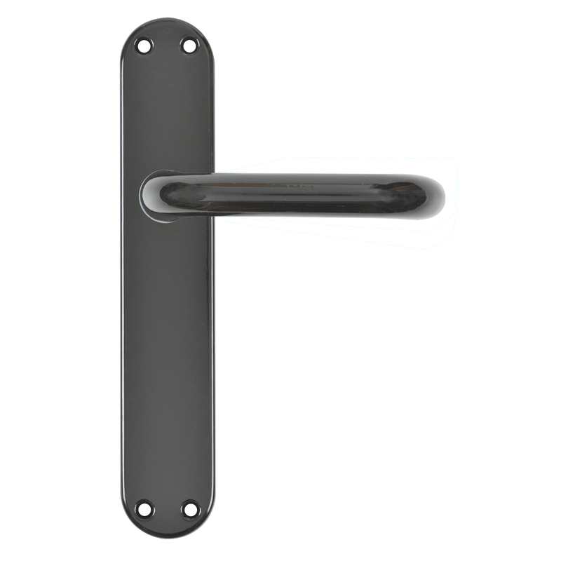 Juego manilla recuperable aluminio 238 placa redonda negra