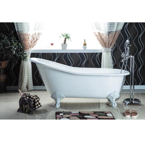 Bañera hierro ashford 156 cm patas blancas