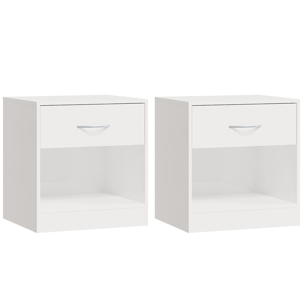 Casa lúmina - set de 2 mesita de noche blanco madeira 36,5 x 30,5 x 38 cm