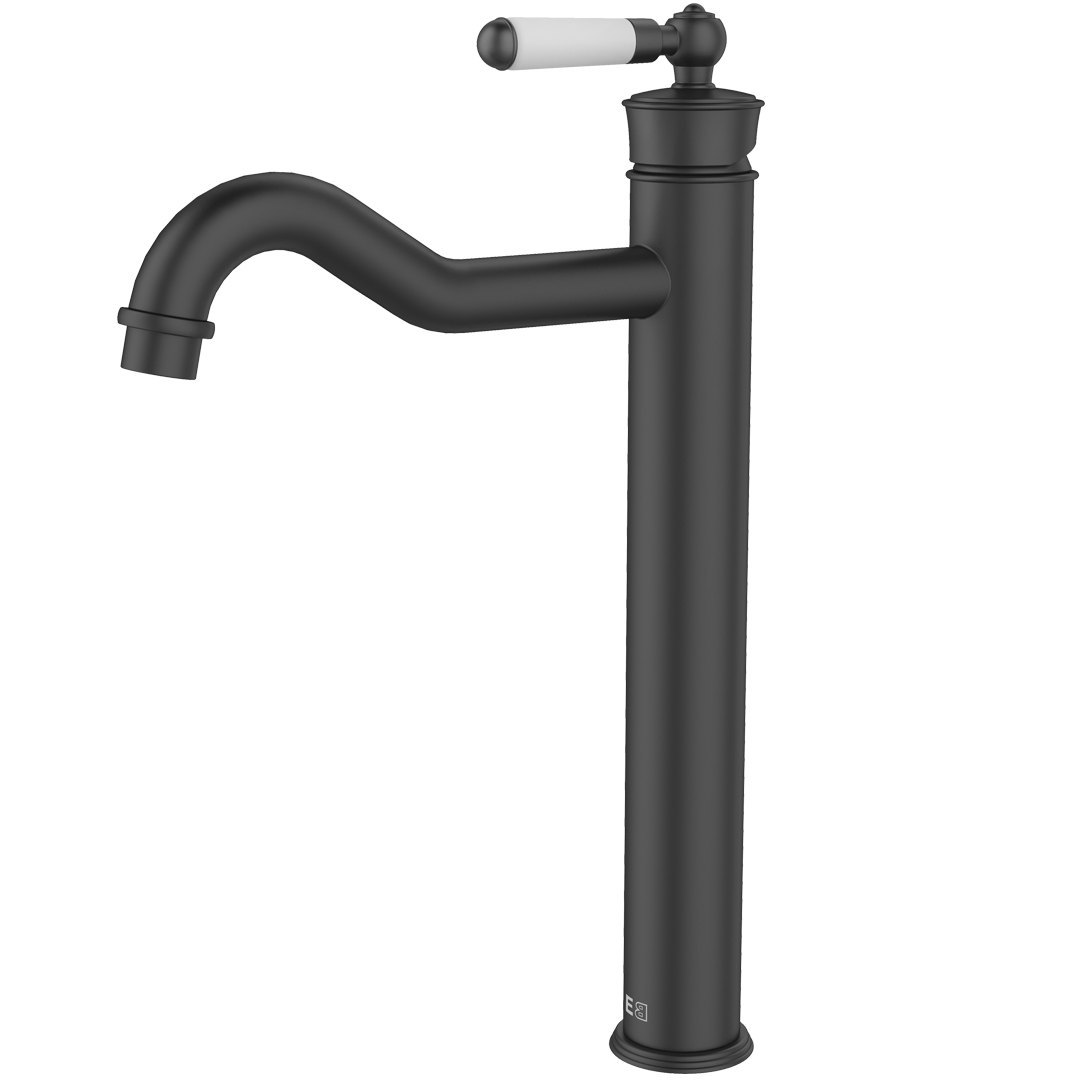 Leeds mezclador alto lavabo rétro negro
