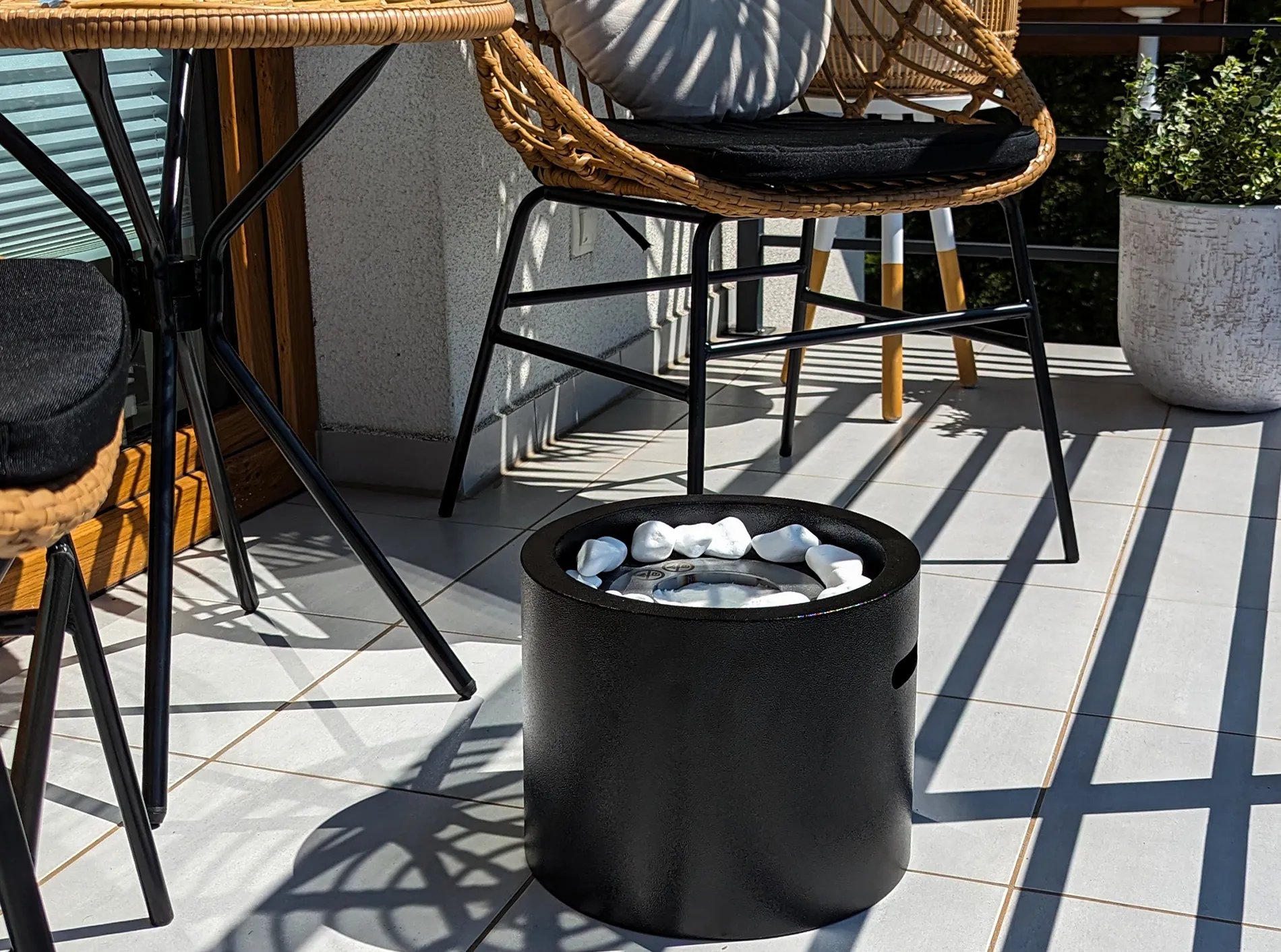 Chimenea bioetanol moon mini negra