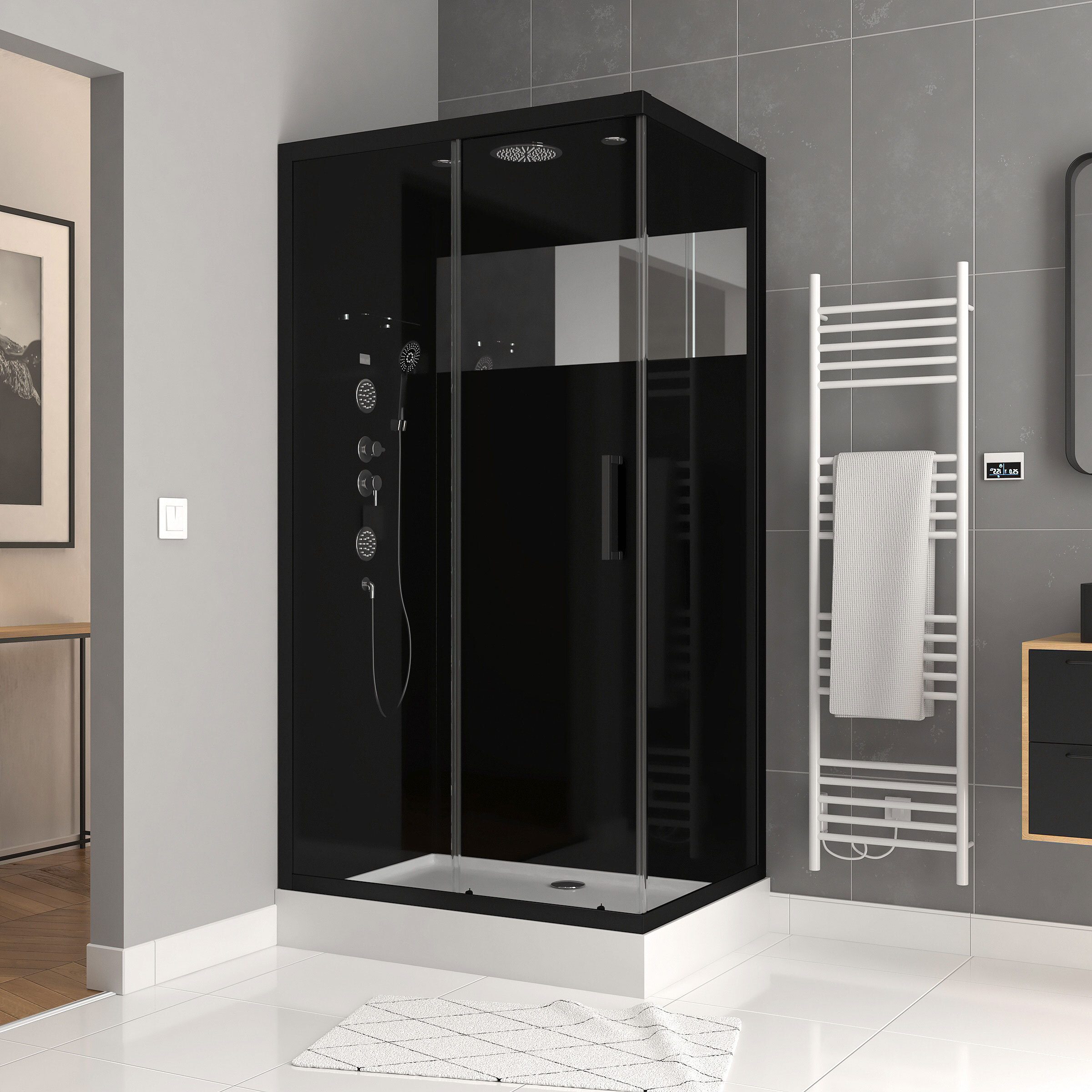 Cabina ducha rectangular 110x80x215cm - mirror space 110