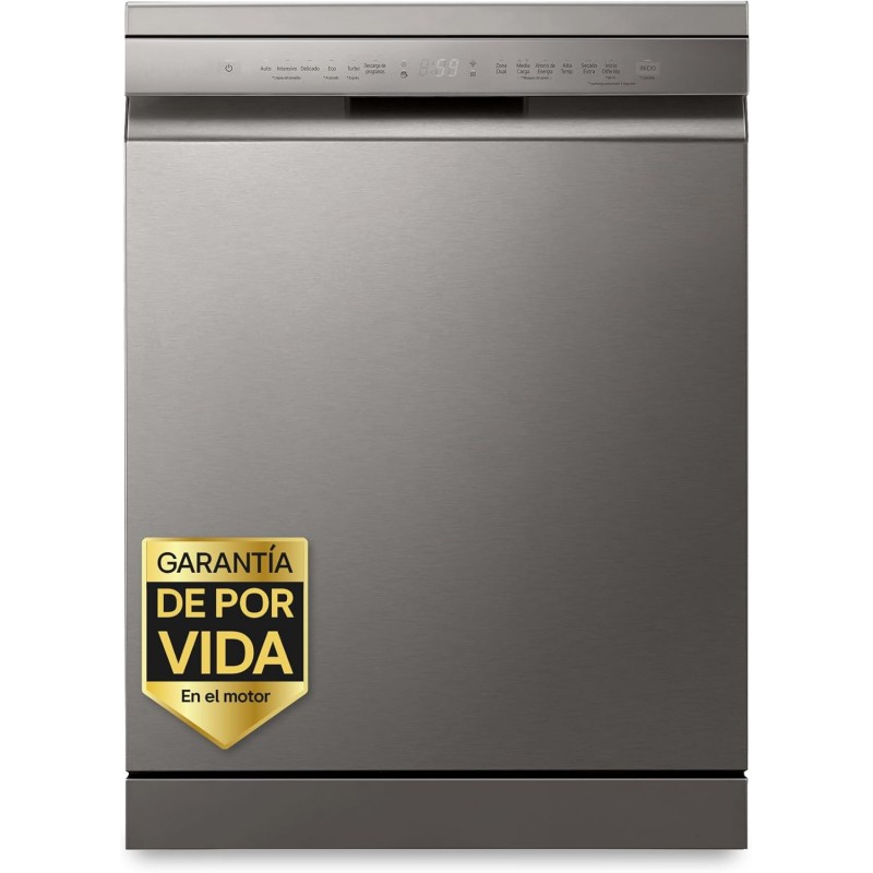 Lavavajillas lg df355fp 60 cm quadwash inox antihuella clasificación c