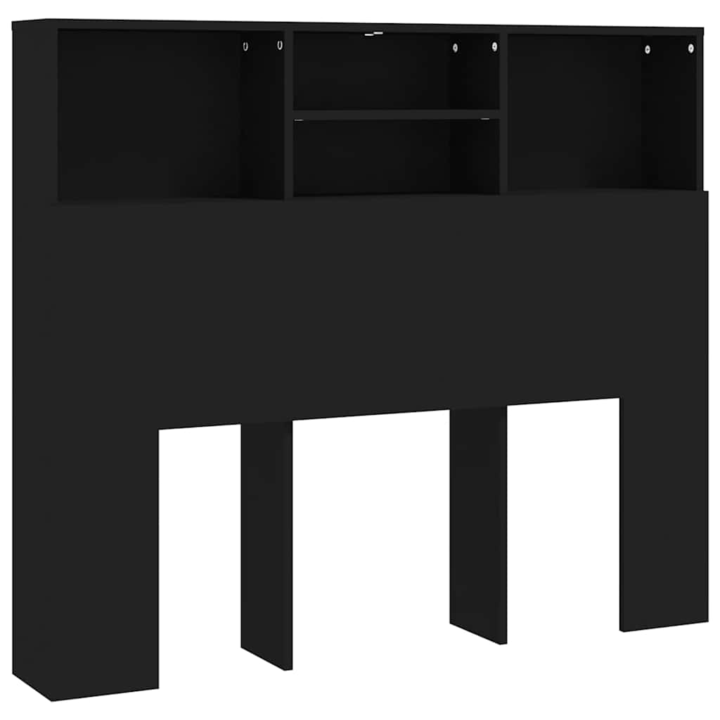 vidaXL mueble cabecero negro 120x19x103,5 cm