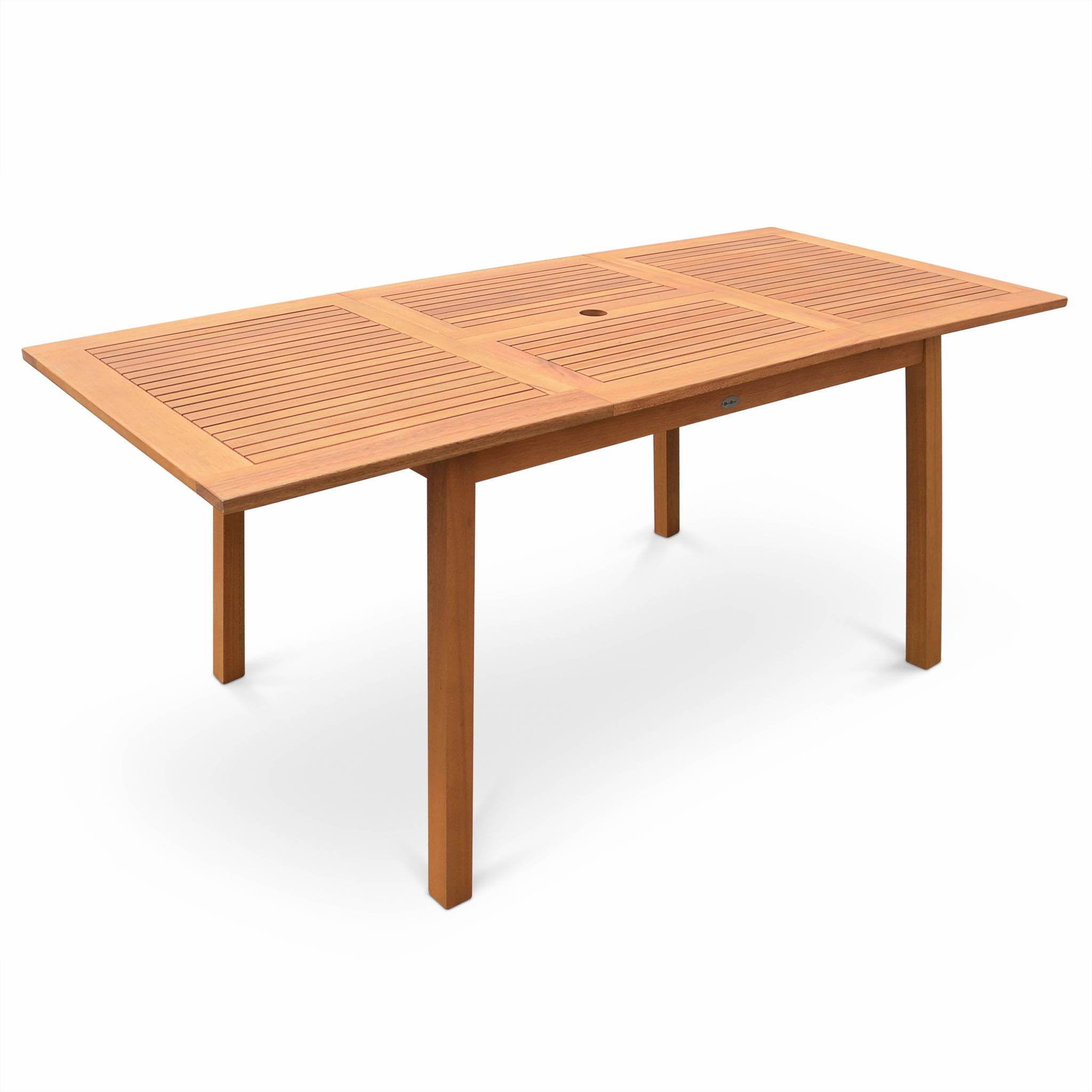 Mesa de jardín de madera extensible, 6-8 plazas, almeria 180cm, madera,